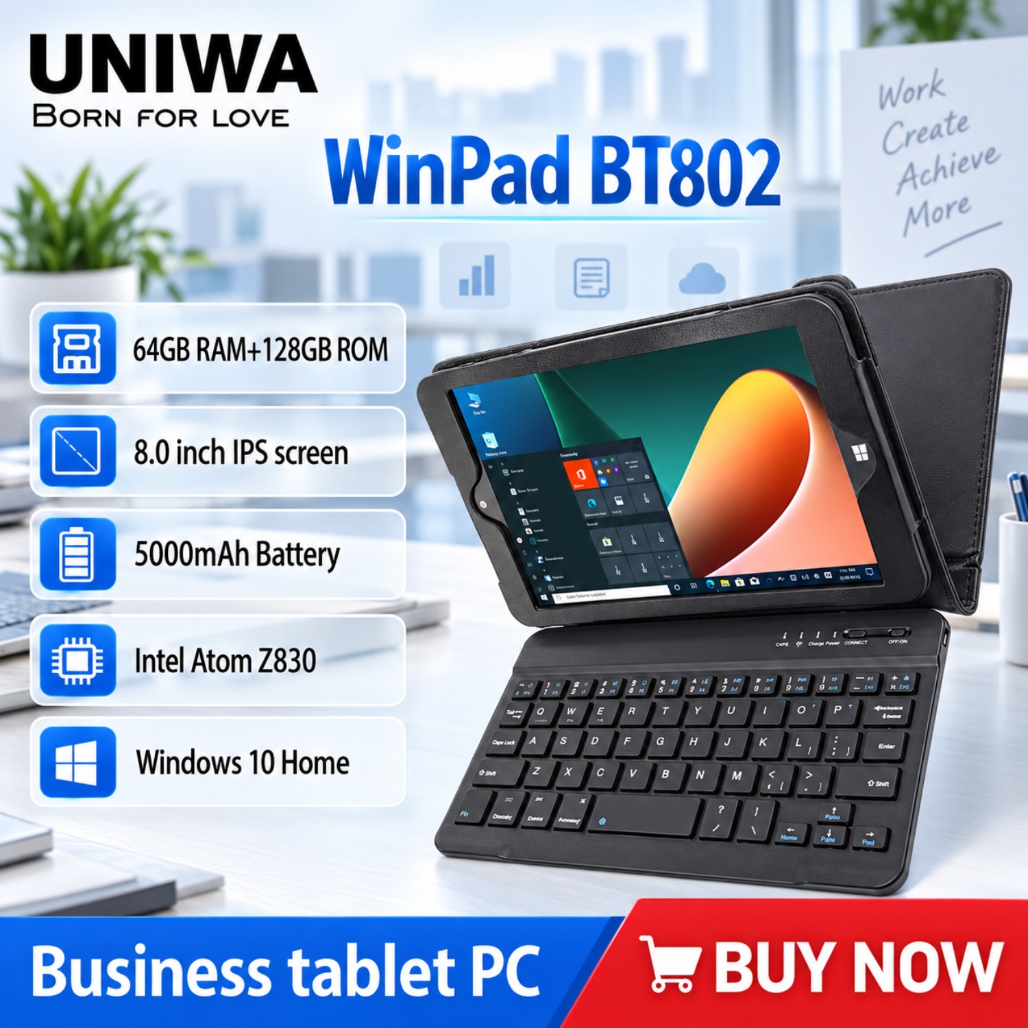 Smart Home Keyboard - UNIWA WinPad BT802 Windows 10 Touch