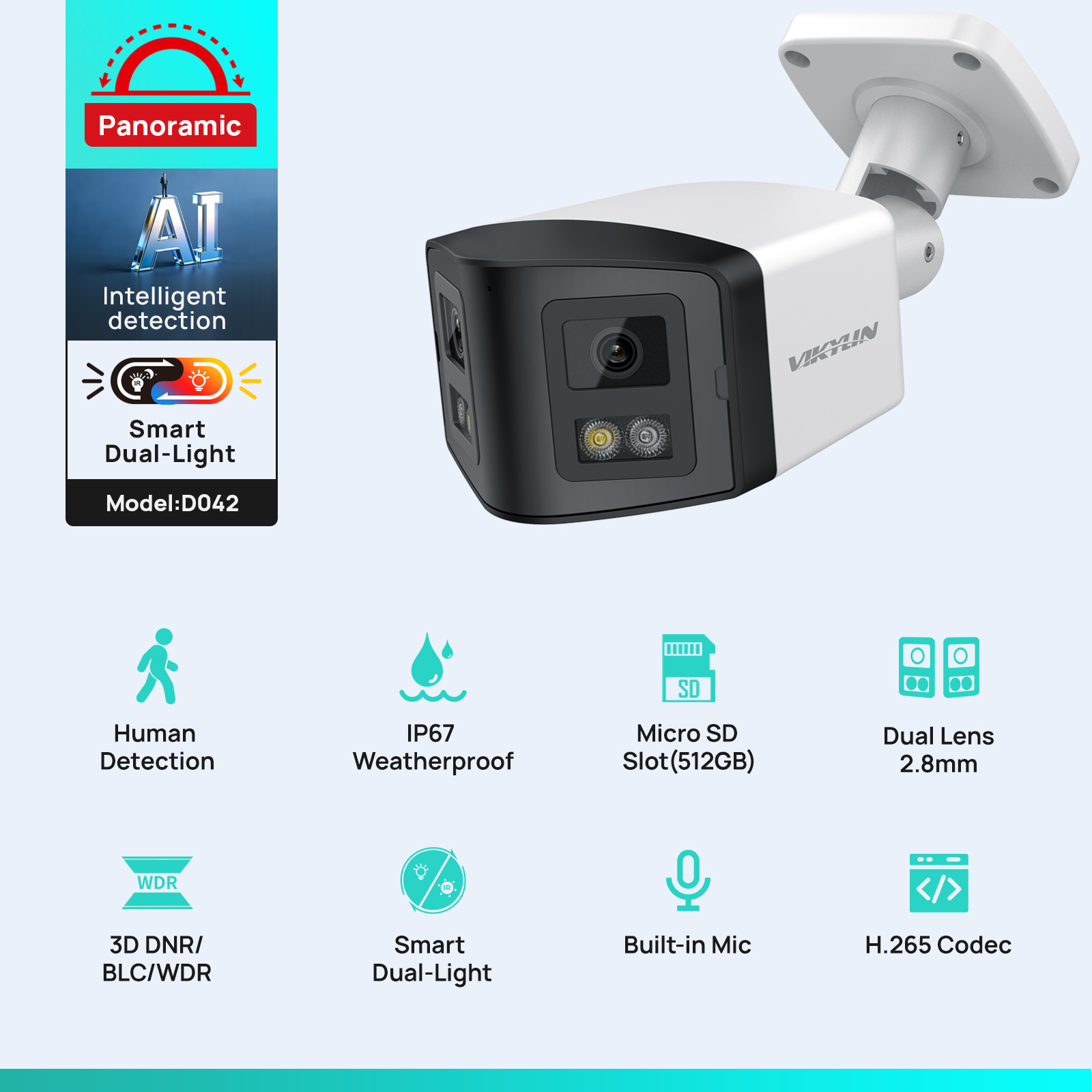 VIKYLIN 170° Panoramic Securit - Smart Home Notifications 评论和价格