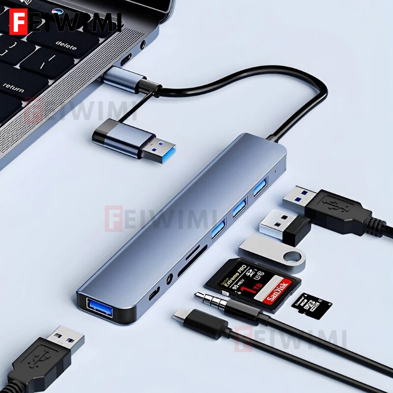 8 in 2 Port USB C Splitter USB - Smart Home Hub 2 评论和价格