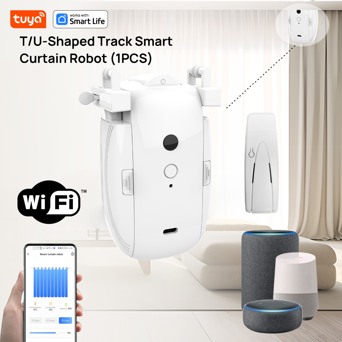Tuya Smart WiFi Curtain Robot  - Smart Home Hub Matter 评论和价格