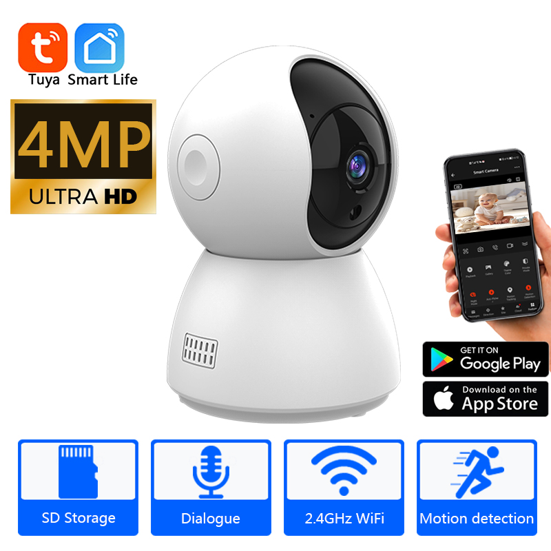 HD 4MP Tuya Smart Mini WiFi IP - Smart Home Battery Camera Ezviz 评论和价格