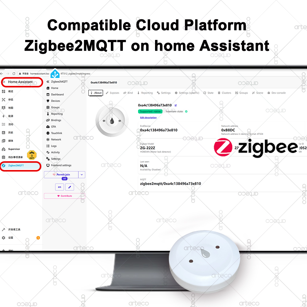 Tuya Smart Zigbee Water Sensor - Smart Home Website 评论和价格