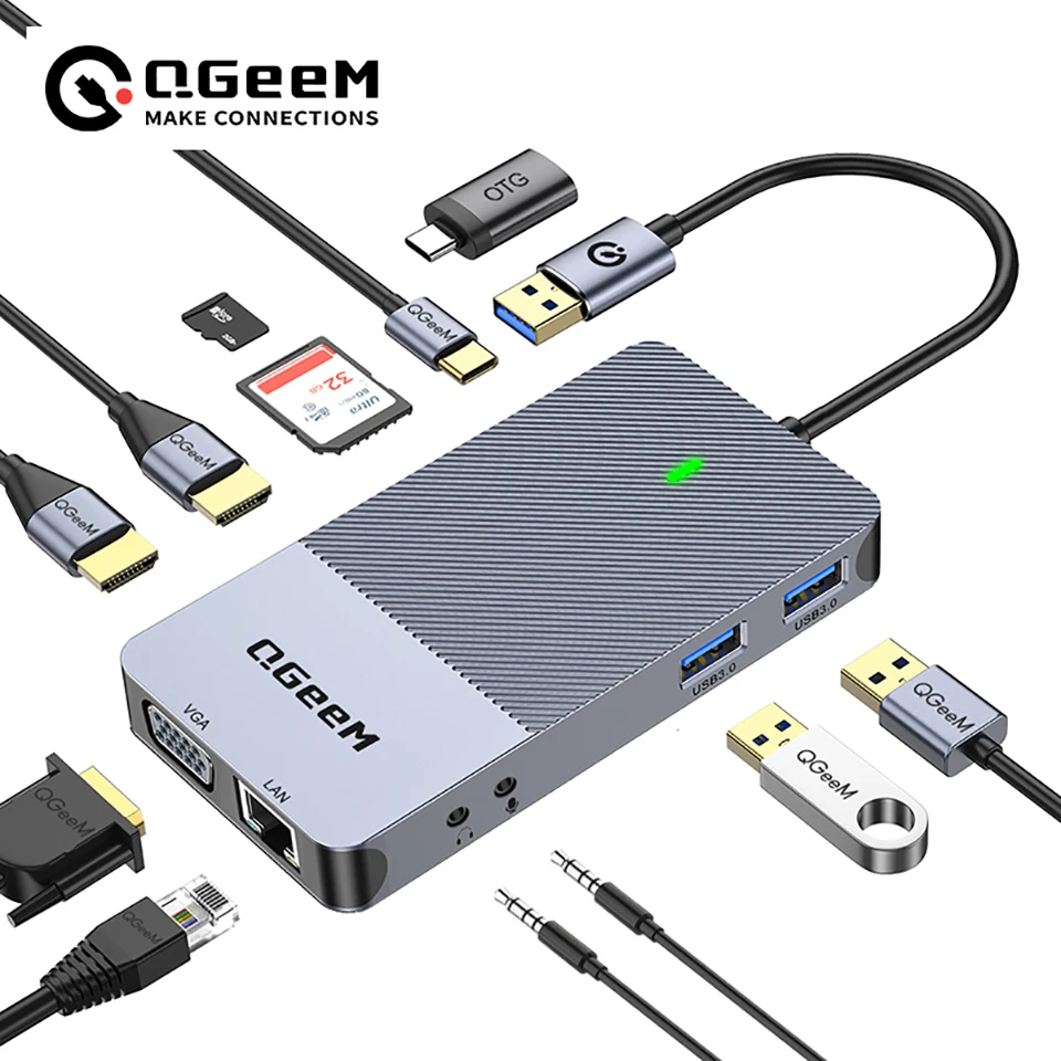 QGeeM USB 3.0 Docking Station, - Smart Home Hub 2 评论和价格
