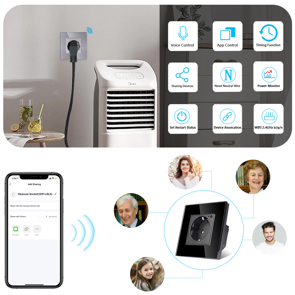 TAWOIA Wifi Wall Socket EU Sta - Smart Home For Windows 评论和价格