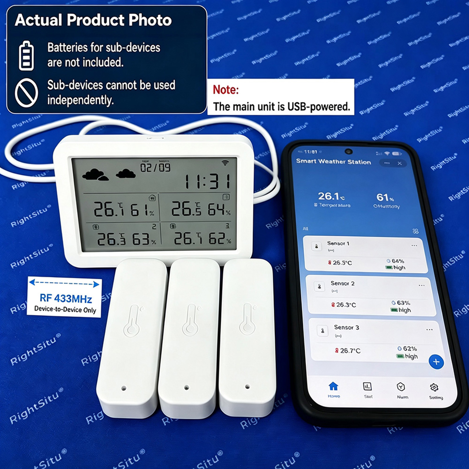 Tuya WiFi+RF433 Weather Statio - Smart Home Elements 评论和价格