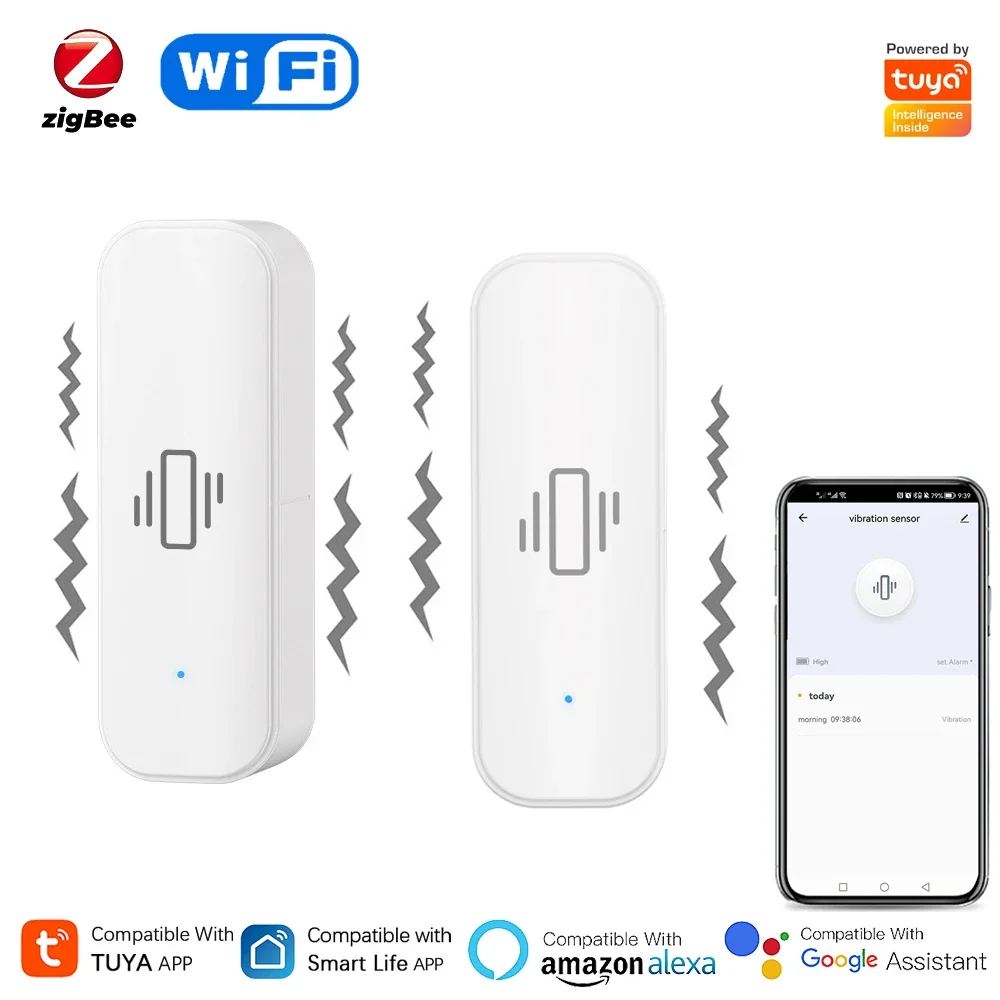 Tuya WiFi/Zigbee Smart Vibrati - Smart Home Notifications 评论和价格